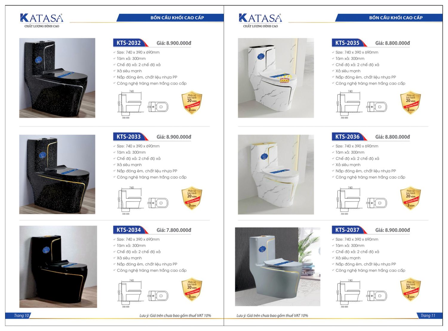 Thiết bị vệ sinh KATASA Catalogue và Bảng giá mới nhất /Page 